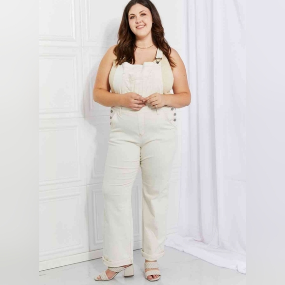 JUDY BLUE Overalls High Waist Taylor Classic Denim Bib Pocket Jean Pant PLUS SZ - Picture 4 of 13